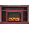 Cambridge Cambridge CAM5021-1CHRLG2 50 x 13.4 x 21 in. Fireplace Mantel with Logs & Grate Electric Insert; Cherry CAM5021-1CHRLG2